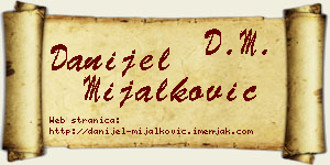 Danijel Mijalković vizit kartica